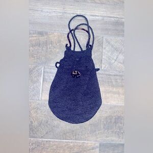 Vintage Christian Livingston black woven backpack/ bag